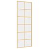 vidaXL Stumdomos durys, auksinės, 76x205cm, ESG stiklas ir aliuminis