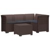 vidaXL 4 Vietų Sodo Sofa su Pagalvėlėmis Ratanų Imitacija PP Ruda