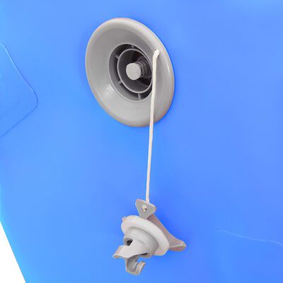 vidaXL Gimnastikos ritinys su pompa, mėlynas, 120x75cm, PVC