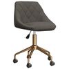 vidaXL Pasukamos valgomojo kėdės, 2vnt., tamsiai pilkos, aksomas
