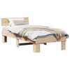 vidaXL Lovos rėmas Natūrali 90 x 190 cm Kietos pu&scaron;ies mediena