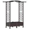 vidaXL Pakeltas lovas su trelėmis ir stogu Ruda 124 x 40 x 129 cm PP