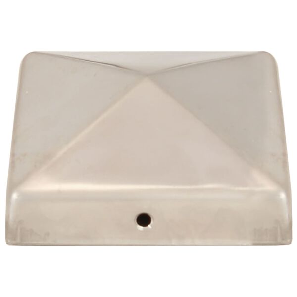 vidaXL Tvoros stulpų dangteliai, 6vnt., 81x81mm, nerūdijantis plienas