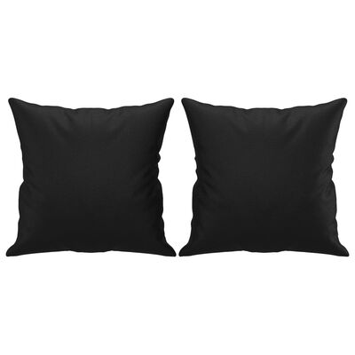 vidaXL Trivietė sofa su pagalvėlėmis, juoda, 180cm, dirbtinė oda