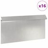 vidaXL Sraigių tvora 16 pcs Sidabro 50 x 3,5 x 25 cm