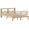 vidaXL Lovos rėmas su galvūgaliu, 140x190cm, pu&scaron;ies medienos masyvas