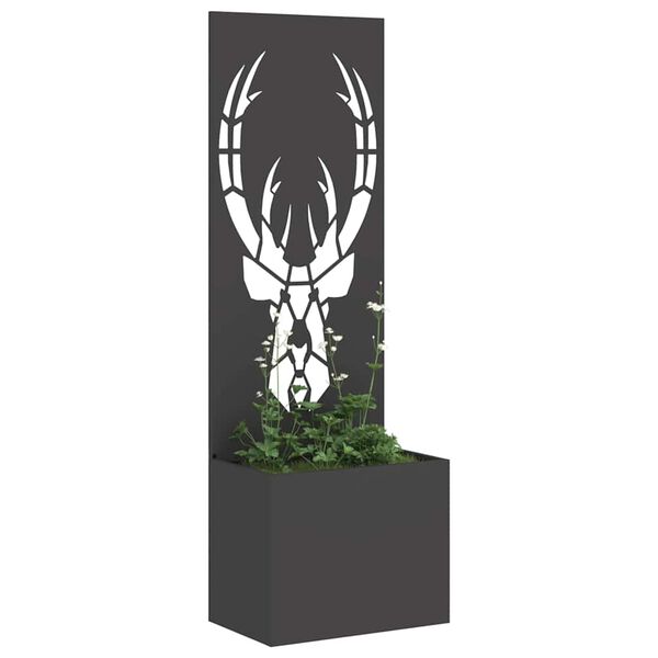 vidaXL Sodo privatumo ekranas Gyvūnų ra&scaron;tai Juoda 50 x 140 cm