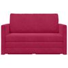 vidaXL Sofa lova 110cm Vyno raudona Aksomas