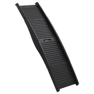 vidaXL Sulankstoma rampa &scaron;unims, juoda, 153x40x12,5cm, plastikas