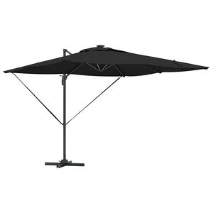 vidaXL Skėtis nuo saulės Juoda 286 x 284 x 270 cm