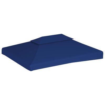 vidaXL Pavėsinės uždangalas, mėlynas, 4x3m, 310 g/m²