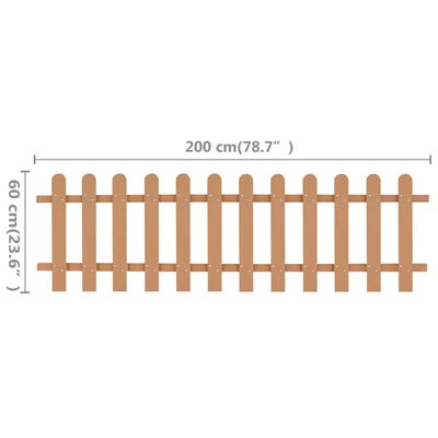 vidaXL Statinių tvora, 200x60cm, WPC