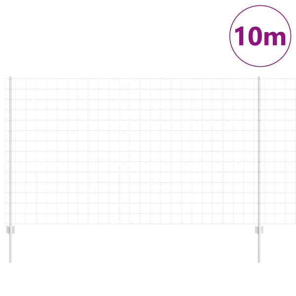 vidaXL Tvora su stulpais Sidabro 1,4 x 10 m Plienas