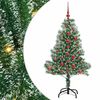 vidaXL Dirbtinė Kalėdų Eglė Su Sniegu ir LED &Scaron;viesa su 150 LED 120 cm