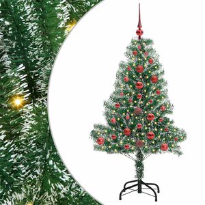 vidaXL Dirbtinė Kalėdų Eglė Su Sniegu ir LED &Scaron;viesa su 150 LED 120 cm