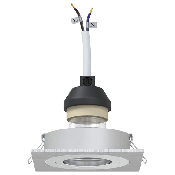 vidaXL Prožektorius 12 pcs Sidabro 9 x 9 x 2 cm Aliuminis