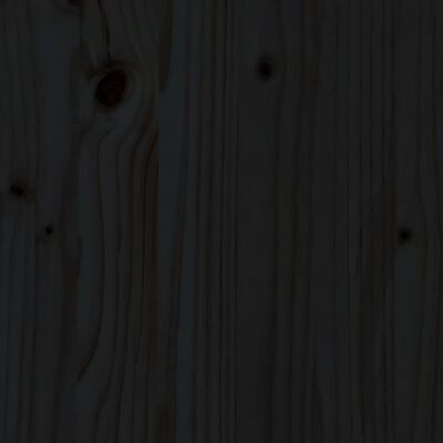 vidaXL Stalviršis, juodas, 50x3cm, pušies medienos masyvas, apskritas