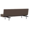 vidaXL Sofa-lova su dviem pagalvėm, rudos sp., dirbtinė oda