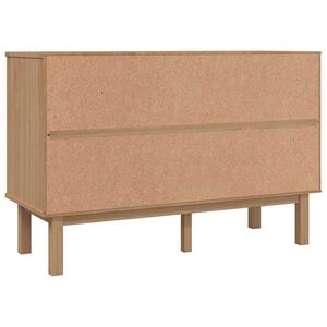 vidaXL Spintelė su stalčiais OTTA, ruda/pilka, 111x43x73,5cm, pu&scaron;is