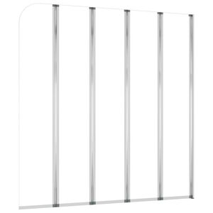 vidaXL Vonios pertvara, skaidri, 120x140cm, grūdintas stiklas