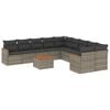 vidaXL Patio Sofa Set 10 vietos Grey