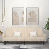 vidaXL Dvivietė sofa-lova, kreminės spalvos, aksomas