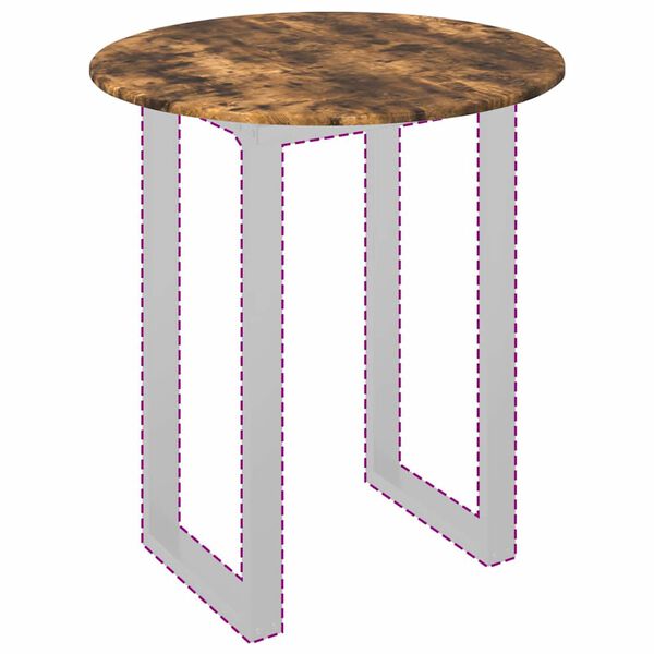 vidaXL Stalo vir&scaron;us Dūminio ąžuolo 80 x 80 x 1,5 cm Apdirbta mediena