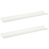 vidaXL Plūduriuojanti lentyna 2 pcs Baltas 60 x 9 x 2,5 cm Plienas