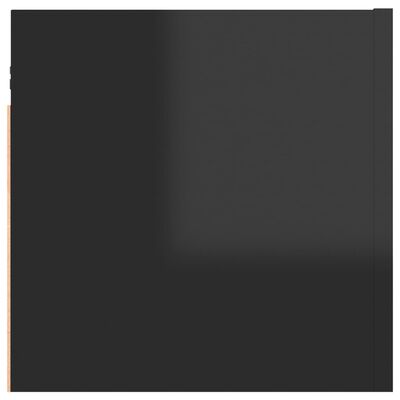 vidaXL Sieninės TV spintelės, 2vnt., juodos, 30,5x30x30cm, blizgios