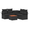 vidaXL Sofos komplektas 6 pcs 4-Vietų skaičius Juoda