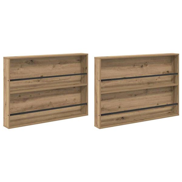 vidaXL Žurnalų stovas 2 pcs Amatininkų ąžuolas 100 x 12 x 70 cm