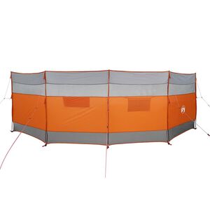 vidaXL Stovyklavimo uždanga nuo vėjo, pilka ir oranžinė, 510x153 cm