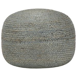 vidaXL Pufas, alyvuogių žalios sp., 45x30cm, džiutas, rankų darbo