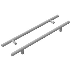 vidaXL Spintelės rankena 2 vnt. Sidabro 300 mm Nerūdijantis Plienas