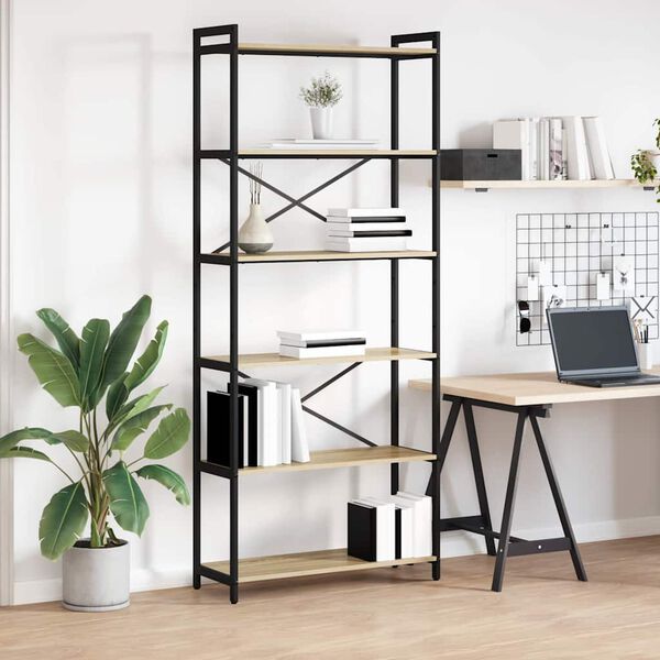 vidaXL Knygų lentyna Sonoma ąžuolas 40 x 30 x 85 cm Apdirbta mediena