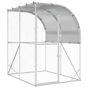 vidaXL Vi&scaron;tų būdas Sidabrinė 200 x 200 x 215 cm Galvanizuotas plienas