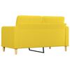 vidaXL Dvivietė sofa, šviesiai geltonos spalvos, 140cm, audinys
