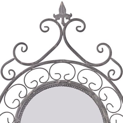 vidaXL Pastatomas veidrodis, geležis, vintažinis, pilkos spalvos
