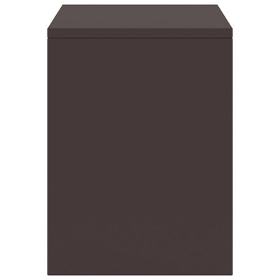 vidaXL Naktinė spintelė, tamsiai ruda, 35x30x40cm, pušies masyvas