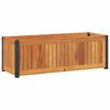 vidaXL Sodo lovelis, 80x30x27,5cm, akacijos medienos masyvas/plienas