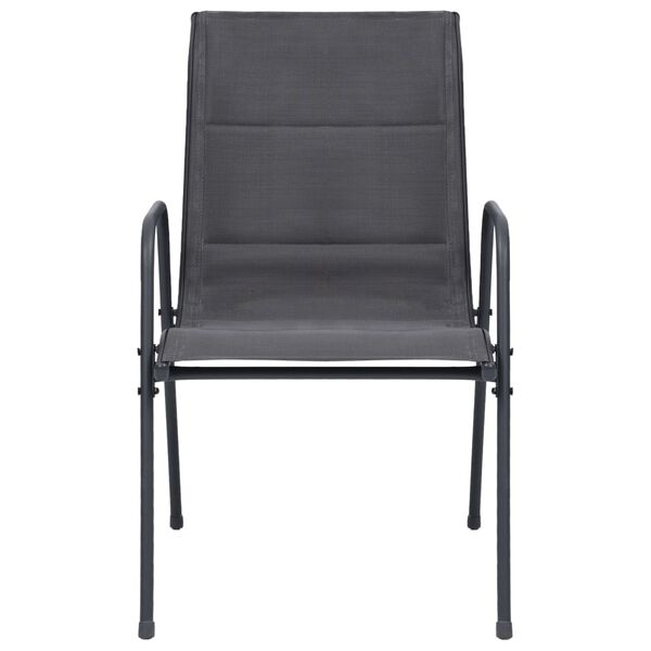 vidaXL Lauko valgomojo baldų komplektas, 11 dalių, plienas