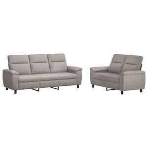 vidaXL Sofos komplektas 2 pcs Debesų pilka Audinys