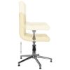 vidaXL Pasukamos valgomojo kėdės, 6vnt., kreminės, dirbtinė oda