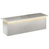 vidaXL Sodo vazonas su LED Sidabrinė 30 x 100 x 30 cm