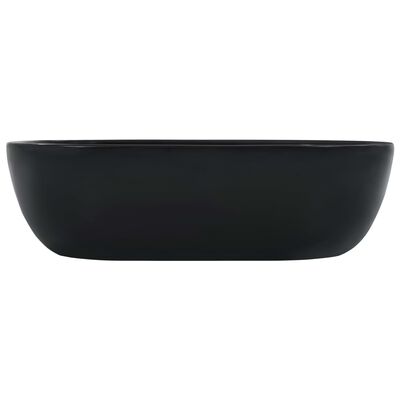 vidaXL Praustuvas, juodos sp., 45,5x32x13 cm, keramika