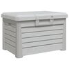 vidaXL Lauko dėžė pagalvėlėms, pilka, 73x50,5x46,5cm, PP