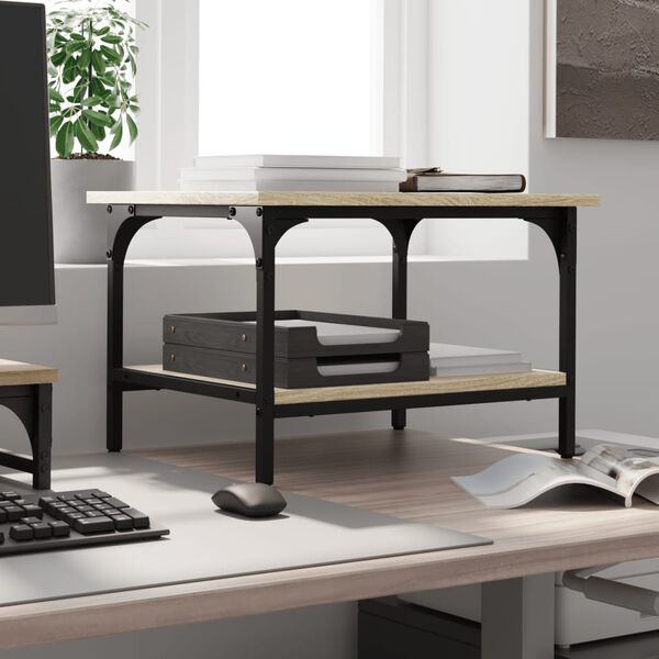 vidaXL Spausdintuvo stovas, 2 aukštų, ąžuolo, 50x40x38cm, mediena