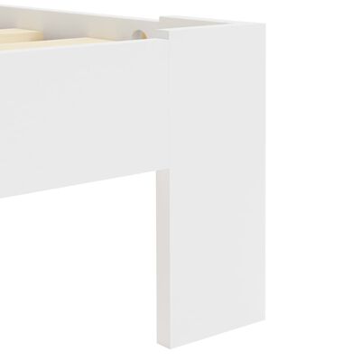 vidaXL Lovos rėmas, baltos sp., 180x200 cm, pušies medienos masyvas