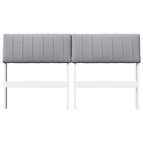 vidaXL Apmu&scaron;ta lovos galvūgalis &Scaron;viesiai pilka 135 cm