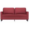 vidaXL Dvivietė sofa, raudonojo vyno spalvos, 140cm, dirbtinė oda